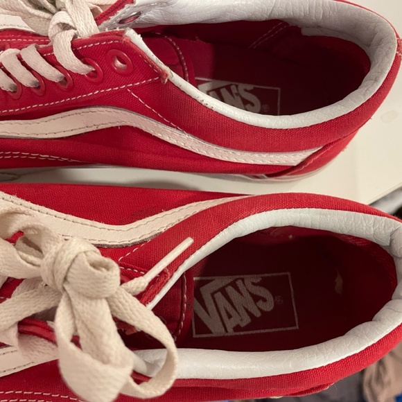 Lightly Used Red Old School Vans - Picture 2 of 7